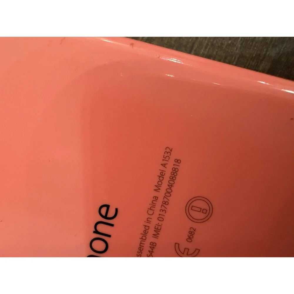 AS IS FOR PARTS Apple iPhone 5c A1532 Pink Broken Screen LTE Cellular Bluetooth